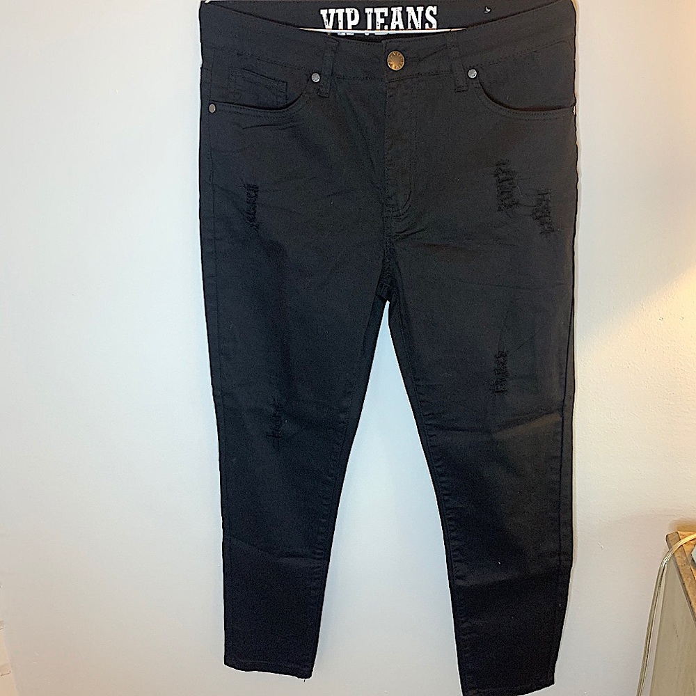 Black Distressed V.I.P Jeans